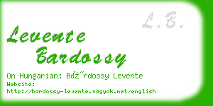 levente bardossy business card